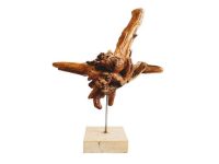 Vintage French Handmade Art Sculpture Wooden Wood Standing Decor Root Vine Tree Stump Branch Object Trouver c1960-70's