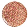 Vintage French Flowers Colourful Large Round Plastic Lap Dinner Serving Tray Platter Display circa 1990's