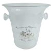 Vintage French Clear Plastic Des Vignerons Champagne Wine Ice Bucket Cooler Display Stand Pot Handled c1980-90's
