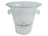 Vintage French Clear Plastic Alfred Rothschild Champagne Wine Ice Bucket Cooler Display Stand Pot Handled c1980-90's