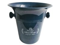 Vintage French Blue White Plastic Michel Furdyna Champagne Wine Ice Bucket Cooler Display Stand Pot Handled c1980-90's