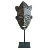 Vintage African Puno Gabon Mask Statue Figurine Primitive Sculpture Carving Tribal Wall Art Wooden Wood Decor c1960-70's