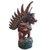 Vintage South East Asian Balinese Decorative Wooden Singa Lion Dragon Carving Wood Ornament Styling Art Bali c1950-60's