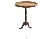 Vintage French Wooden Brown Natural Wood Small Side Table Stand Display Rest Plinth Prop Furniture Decor circa 1970-1980's