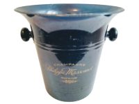 Vintage French Dark Purple Plastic Philipe Massonnot Champagne Wine Ice Bucket Cooler Display Stand Pot Handled c1980-90's