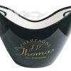 Vintage French Black Gold Plastic J P Thomas Champagne Wine Ice Bucket Cooler Display Stand Pot Handled c1980-90's