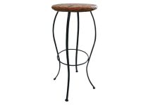 Vintage French Metal Canework Black Tall Large Stool Chair Stand Pot Plant Display Rest Plinth Seating circa 1980-90's
