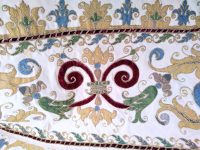 Alternative view of Vintage French Catholic Christian Church Altar Cloth Ornately Decorated Cover Fabric Church Chapel Religious Symbol c1970's