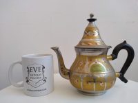 Alternative view of Vintage Arabic Silver Metal Large Coffee Tea Pot Teapot Arabian Decorative Ornate teatime handmade circa 1970-80's