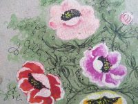 Alternative view of Vintage French Wood Fibre Hand Painted Flowers Storage Box With Lid Candy Bon Bon Crafts Catch-All Sewing circa 1960-70's