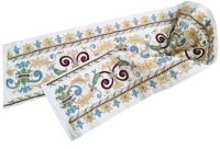 Vintage French Catholic Christian Church Altar Cloth Ornately Decorated Cover Fabric Church Chapel Religious Symbol c1970's