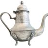 Vintage French Silver Metal Ornate Coffee Tea Pot Teapot Ornament Serving Display Traditional Ornate Design c1940-50's