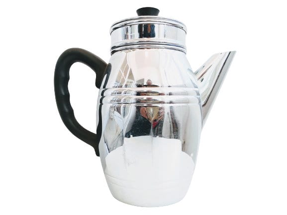 Vintage French Menesa Niekla Silver Metal Filter Coffee Tea Pot Teapot Ornament Serving Display Traditional Design c1970’s