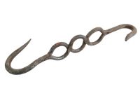 Vintage French Large Butcher Meat Kitchen Hanging Hook rustic rural rusty shop display agricultural industrial c1950-60's