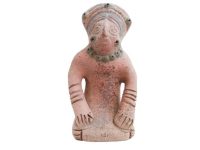 Vintage South American Aztec Influence Decorative Clay Ornament Figurine Decor Carving Sculpture Tribal Art c1970-80's