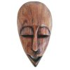 Vintage African Wooden Mask Hanging Wall Hanging Decor Carved Statue Carving Sculpture Wood Tribal Art c1970-80's