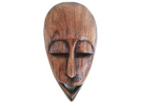 Vintage African Wooden Mask Hanging Wall Hanging Decor Carved Statue Carving Sculpture Wood Tribal Art c1970-80's