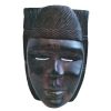 Vintage African Wooden Mask Hanging Wall Hanging Decor Carved Statue Carving Sculpture Wood Tribal Art c1970-80's