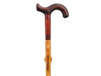 Vintage Middle Eastern Style Wooden Wood Walking Stick Cane Aid Man Gentlemans Decor DIsplay Prop Hallway c1980-90's