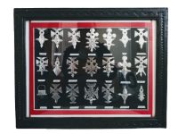 Vintage African Tribal Silver Jewelry Symbology Niger Tuareg Medal Collection Jewellery Metal Boxed Leather Cased c1980’s Vintage African Tribal Silver Jewelry Symbology Niger Tuareg Medal Collection Jewellery Metal Boxed Leather Cased c1980's