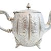 Vintage French Silver Metal Ornate Tea Pot Teapot Ornament Serving Display Traditional Ornate Design c1940-50's