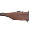 Vintage French Leather Leg Of Mutton Shotgun Gun Hard Case Carrier circa 1940-1950's