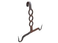 Vintage French Large Iron Butcher Meat Kitchen Hanging Hook rustic rural rusty shop display agricultural industrial c1920's