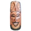 Vintage African Wooden Mask Hanging Wall Hanging Decor Carved Statue Carving Sculpture Wood Tribal Art c1980-90's
