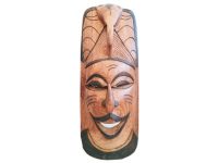 Vintage African Wooden Mask Hanging Wall Hanging Decor Carved Statue Carving Sculpture Wood Tribal Art c1980-90's