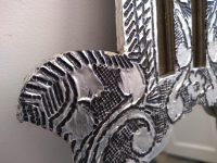 Alternative view of Vintage Moroccan Wall Hanging Hand Of Fatima Mirror Silver Metal Glass One-Off Hand Made Decorative Cloakroom c1980-90's