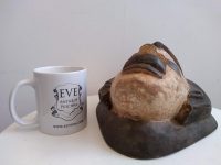 Alternative view of Vintage African Wooden Mask Hanging Wall Hanging Decor Carved Statue Carving Sculpture Wood Tribal Art Design c1970-80's