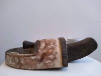 Alternative view of Vintage African Wooden Mask Hanging Wall Hanging Decor Carved Statue Carving Sculpture Wood Tribal Art Design c1970-80's