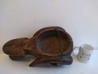 Alternative view of Vintage African Wooden Wood Buffalo Head Headdress Statue Figurine Primitive Sculpture Carving Tribal Wall Art Decor c1990's