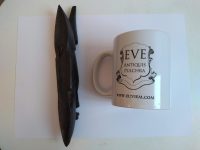 Alternative view of Vintage African Small Wooden Bust Mask Wall Decor Intricate Carved Statue Carving Sculpture Wood Tribal Art c1980-90's