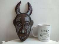 Alternative view of Vintage African Medium Wooden Bust Mask Wall Decor Intricate Carved Statue Carving Sculpture Wood Tribal Art c1980-90's