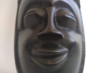 Alternative view of Vintage African Medium Wooden Bust Mask Wall Decor Intricate Carved Statue Carving Sculpture Wood Tribal Art c1970-80's