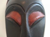 Alternative view of Vintage African Medium Wooden Bust Mask Wall Decor Intricate Carved Statue Carving Sculpture Wood Tribal Art c1970-80's