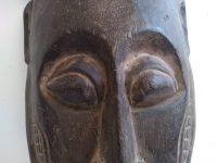 Alternative view of Vintage African Large Wooden Bust Mask Wall Decor Intricate Carved Statue Carving Sculpture Wood Tribal Art c1970-80's