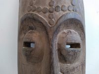 Alternative view of Vintage African Large Wooden Bust Mask Wall Decor Intricate Carved Statue Carving Sculpture Wood Tribal Art c1970-80's