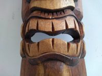 Alternative view of Vintage African Medium Wooden Bust Mask Wall Decor Intricate Carved Statue Carving Sculpture Wood Tribal Art c1980-90's