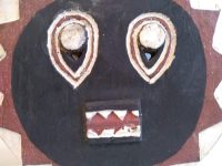 Alternative view of Vintage African Medium Wooden Mask Wall Decor Intricate Carved Statue Carving Sculpture Wood Tribal Art c1980-90's