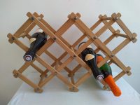 Alternative view of Antique French Wooden Wood Floor Sideboard Standing Wall Bottle Holder Display Shelf Case Unit Storage Rack circa 1990's