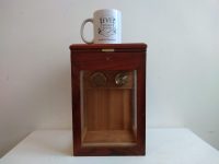 Alternative view of Vintage French La Flor Del A Isabela Wooden Glass Commercial Cigar Humidor Hygrometer Storage Box Tobacciana c1970-80's