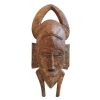 Vintage African Wooden Mask Hanging Wall Hanging Decor Carved Statue Carving Sculpture Wood Tribal Art Design c1960-70's