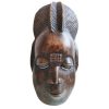 Vintage African Wooden Mask Hanging Wall Hanging Decor Carved Statue Carving Sculpture Wood Tribal Art Design c1960-70's