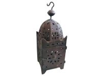 Vintage Moroccan Tunisian Metal Hanging Candle Light Pendant Light Ceiling Hanging Lamp Shade Lampshade Decor c1970-80's