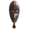 Vintage African Wooden Mask Hanging Wall Hanging Decor Carved Statue Carving Sculpture Wood Tribal Art Design c1970-80's