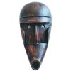 Vintage African Wooden Mask Hanging Wall Hanging Decor Carved Statue Carving Sculpture Wood Tribal Art Design c1970-80's