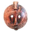 Vintage African Wooden Mask Hanging Wall Hanging Decor Carved Statue Carving Sculpture Wood Tribal Art c1990's