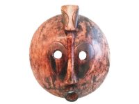 Vintage African Wooden Mask Hanging Wall Hanging Decor Carved Statue Carving Sculpture Wood Tribal Art c1990's